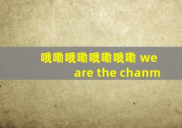 哦嘞哦嘞哦嘞哦嘞 we are the chanm